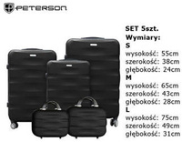 PTN 5806-SET Black Suitcase Set