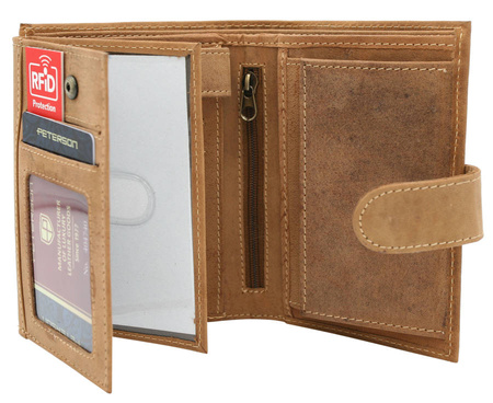 Leather wallet PTN 324Z 2-1-5 COGNAC