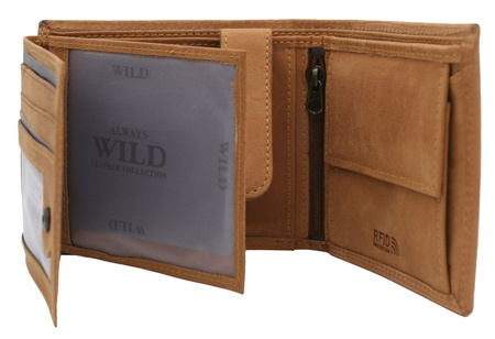 A horizontal men’s wallet CZ-12-HLF Cognac