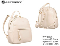 Plecak damski PU PTN T39013 L.Beige