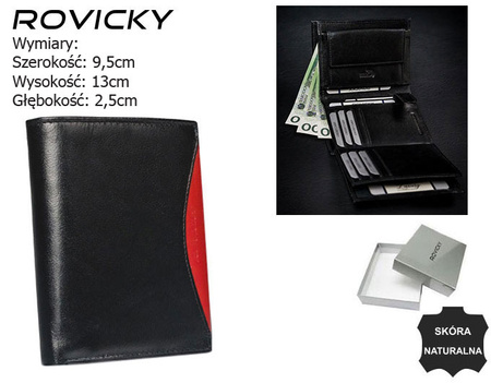 ROVICKY 1541-03-BOR RFID leather wallet
