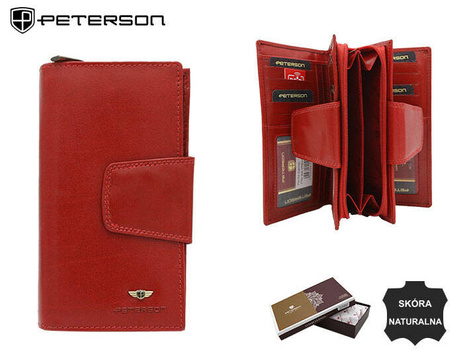 Portfel skórzany RFID PETERSON PTN 204-VTBD