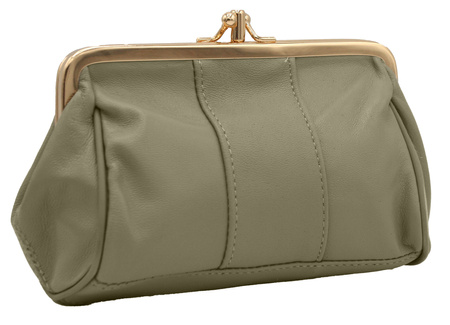 Portmonetka skórzana K09 Beige