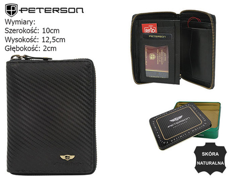 Leather wallet PTN 340-CA-6655 BLACK