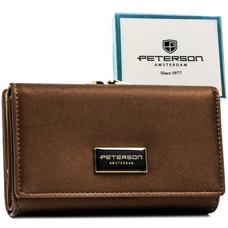 Portfel damski skóra naturalna+PU PTN PS108-HNL Brown