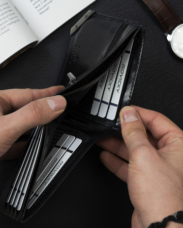 ROVICKY N993-RVTM-GN RFID leather wallet