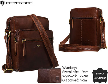 Torba skórzana + Etui PTN 710-TUM Brown