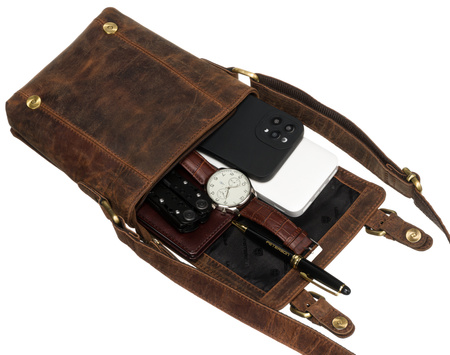 Torba skórzana PTN 996-S-NSH Tan