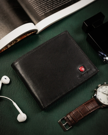 Leather wallet PTN MR-08-CN BLACK