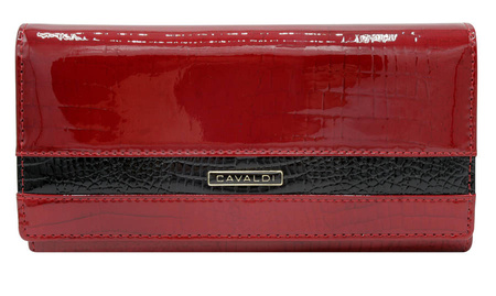 Portfel damski skórzany H27-2-RS9-BL Red