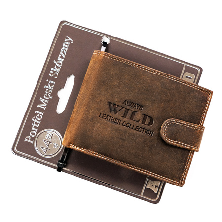 Portfel męski skórzany na blistrze N992L-CHM-BL Cognac