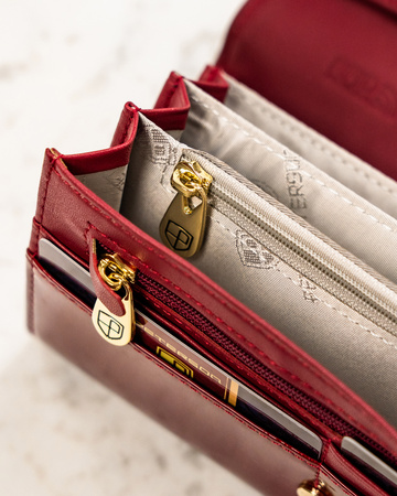 Portfel damski skórzany PTN PH27-1-SH Red