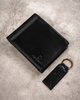 Gift set: leather wallet and keyring PETERSON PTN SET-M-N992-GVT