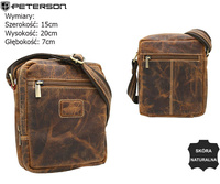 Torba skórzana PTN-374-TMH Tan