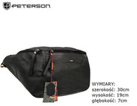 Leather bumbag PETERSON PTN 9706-NDM