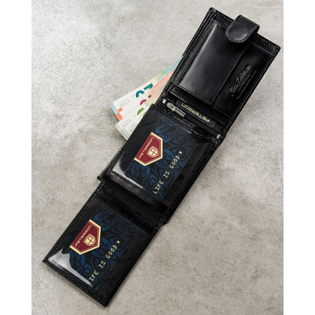 Portfel męski skórzany PTN N992L-NGV Black