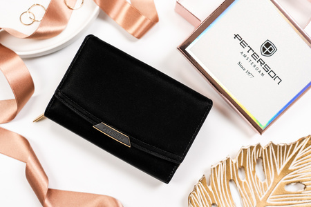 Damski zestaw prezentowy: portfel, długopis, brelok PTN ZDE-01 Black