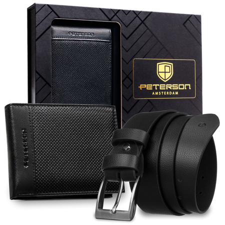 Zestaw portel+pasek PTN N992-DOT-BW Black