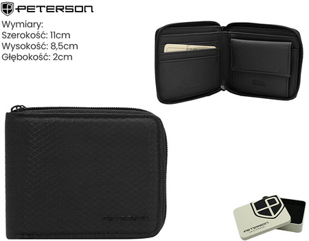 Portfel męski ze skóry PU PTN EH-01Z Black