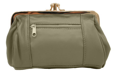 Portmonetka skórzana K09 Beige