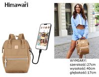 Himawari Women's Backpack with Laptop Compartment and USB Port 1881-15(1)