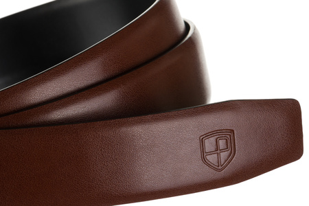 Pasek automat skórzany PTN A008 Brown