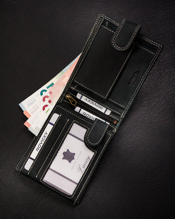 Portfel męski skórzany na blistrze N992L-CHM-BL Black