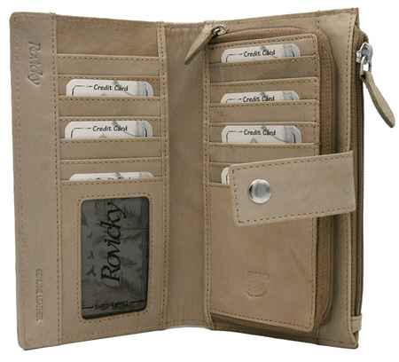 Portfel skórzany RFID ROVICKY R-861-DDW