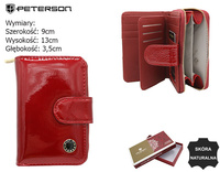 Women's wallet in a vertical orientation PTN PH31-1-SH Red