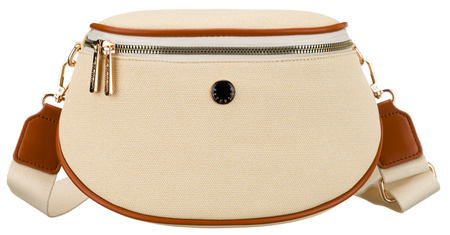 Saszetka-Nerka PU PTN MIS-07 Ecru-Brown