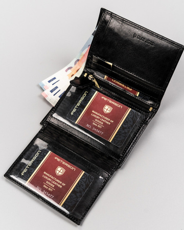 Men's leather wallet PTN N575-VT BLACK