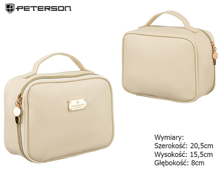 Kosmetyczka podróżna z uchwytem PTN KOS-L03-P Light Beige Peterson