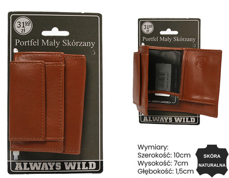 Portfel męski skórzany Blister 1404-BL Cognac