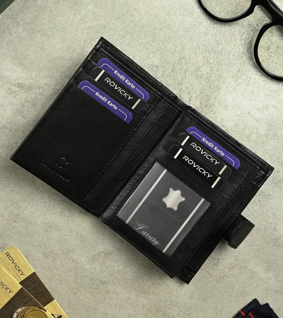 RONALDO 0800L-D RFID leather wallet