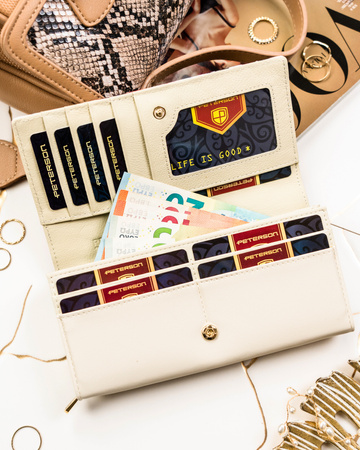 Portfel skóra + PU PTN PX20-PF2 Blue