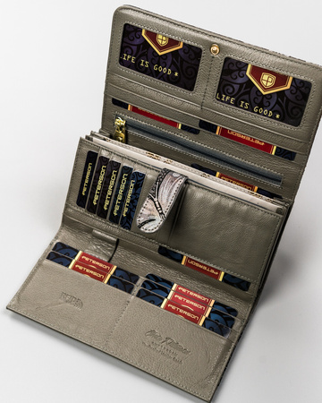 Portfel skórzany RFID PETERSON PTN 421077-ONBF