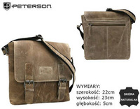 Leather bag PETERSON PTN 996-M-HUN
