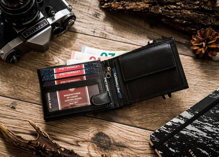 Gift Set: Men's Leather Wallet + Card Holder PTN ZM35 Peterson