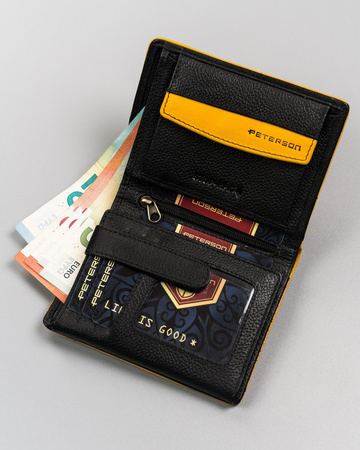 Peterson wallet sk. PTN 303.03 BLACK+YELLOW