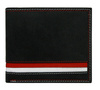 Leather Wallet N992-MHD-L Black-Red-White