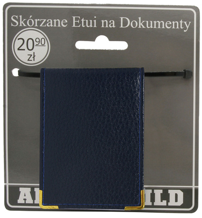Skórzane etui na dokumetny 301-BL Blue