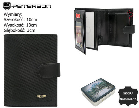 Portfel skórzany PTN 348Z-CA-6648 BLACK