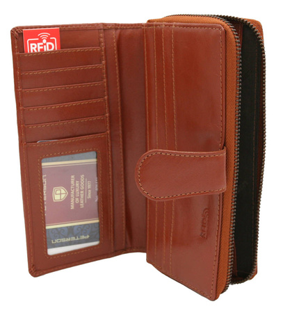 Portfel skórzany PTN 2519-BO Tan