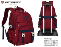 Plecak PTN 8594 Bordo