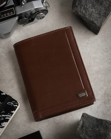 Portfel skórzany RFID Rovicky PC-105-BAR Brown