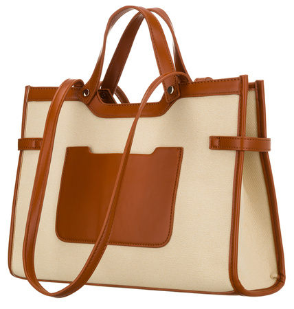 Torebka damska PTN LILIA Ecru-Brown