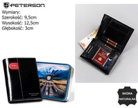 Portfel męski skórzany PTN 22308-VT-E Black+Red