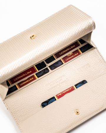Leather wallet RFID PETERSON PTN 421028-SBR