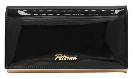Portfel damski skórzany PTN 1N-411 Black+R.Gold