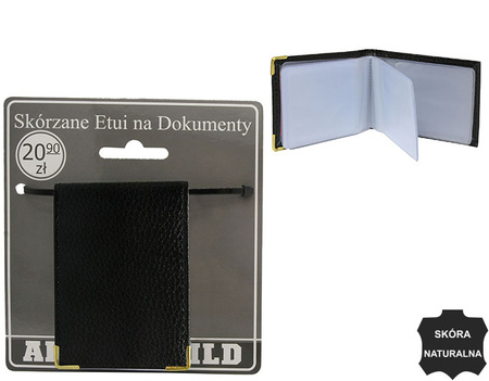 Skórzane etui na dokumetny 301-BL Black
